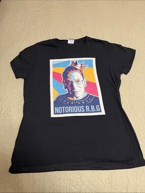 Port and Company Black 'Notorious R.B.G.' Graphic Tee